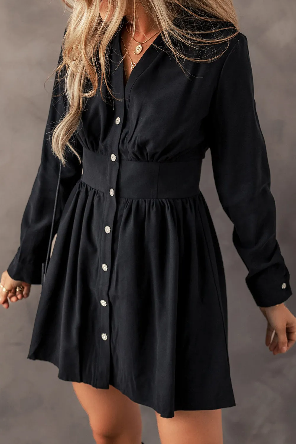 Black A-Line Mini Dress