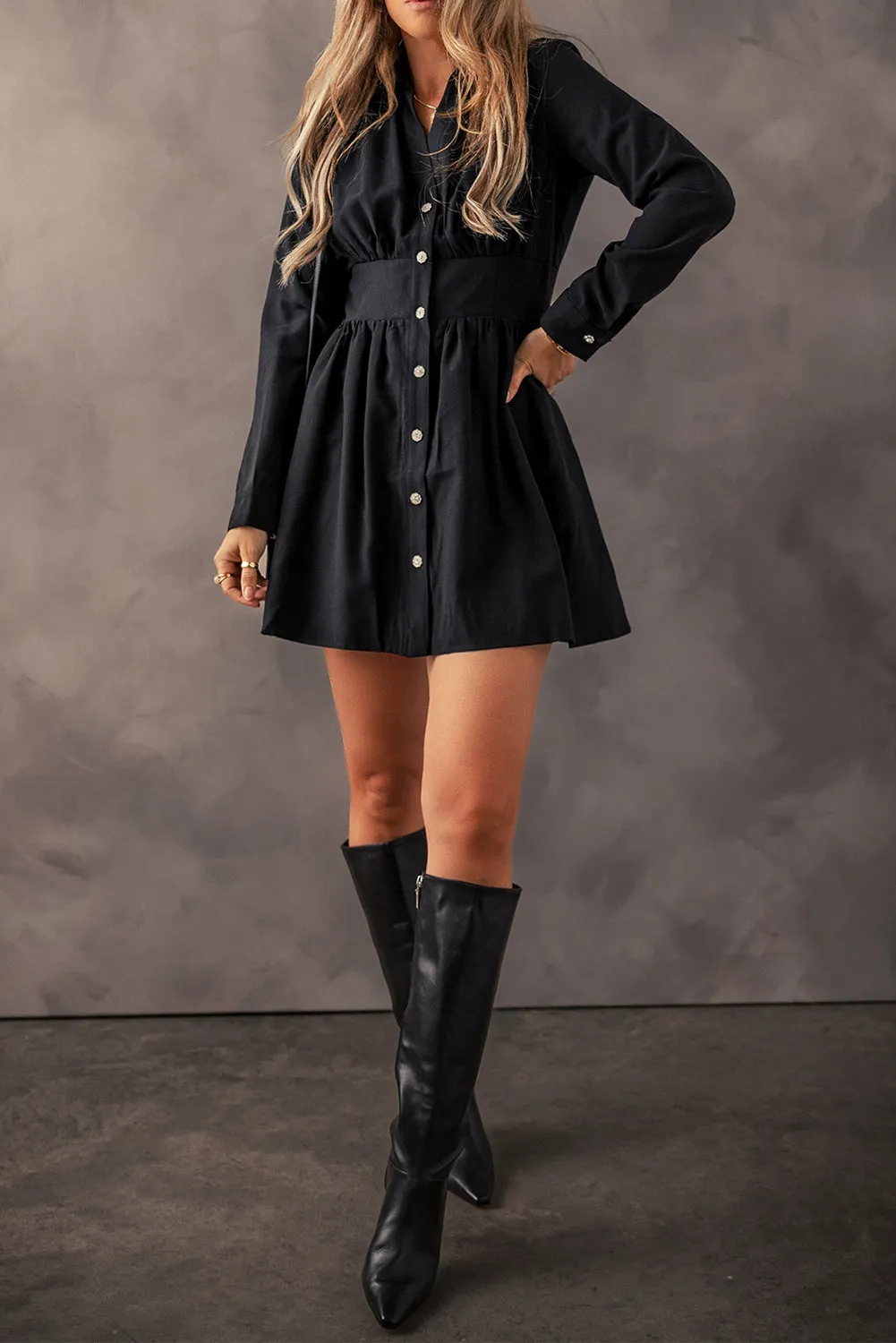 Black A-Line Mini Dress