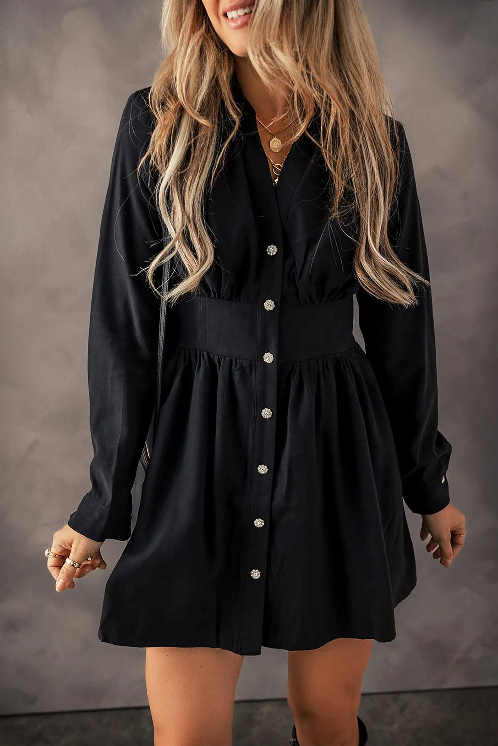 Black A-Line Mini Dress