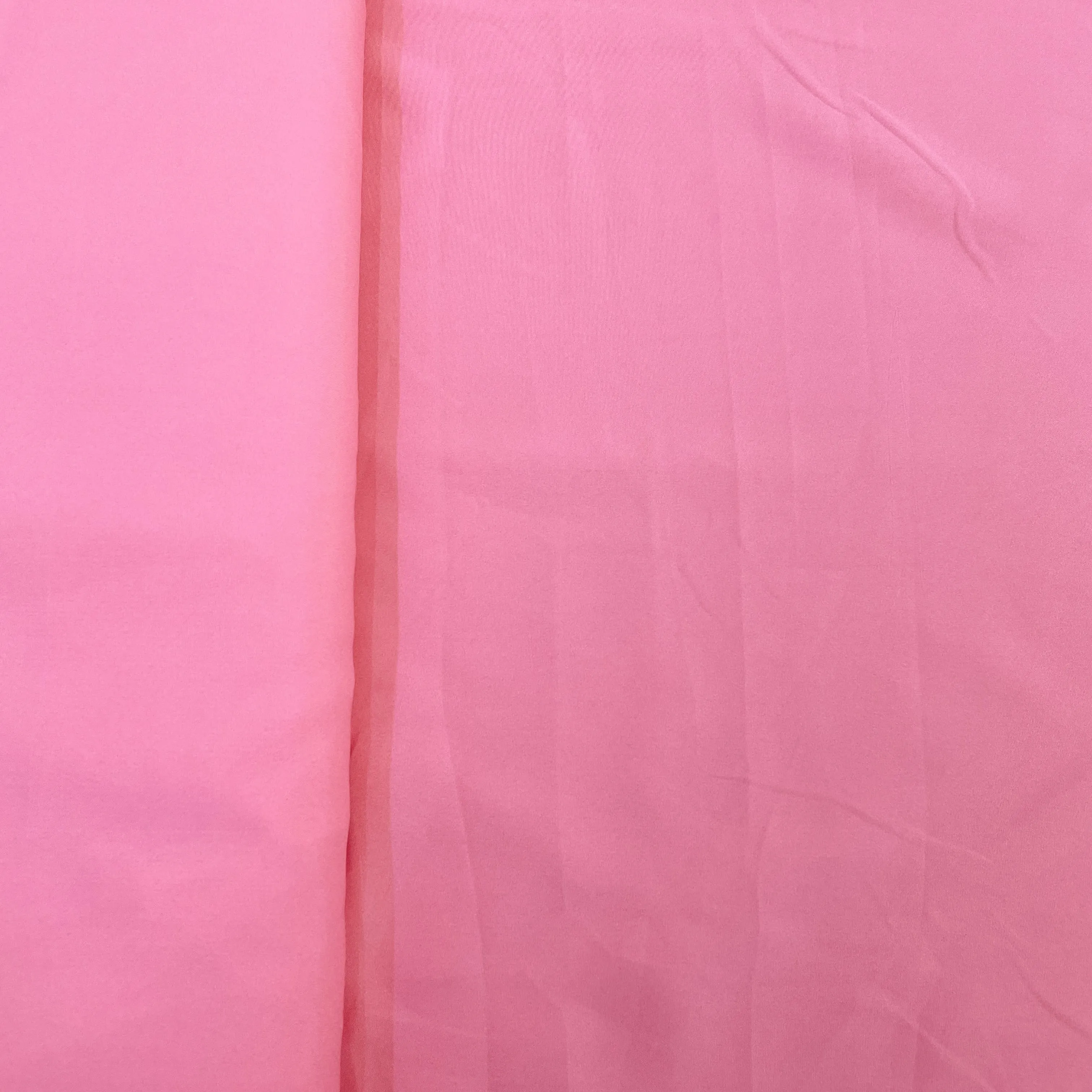 Exclusive Brink Pink Solid Malai Crepe Fabric