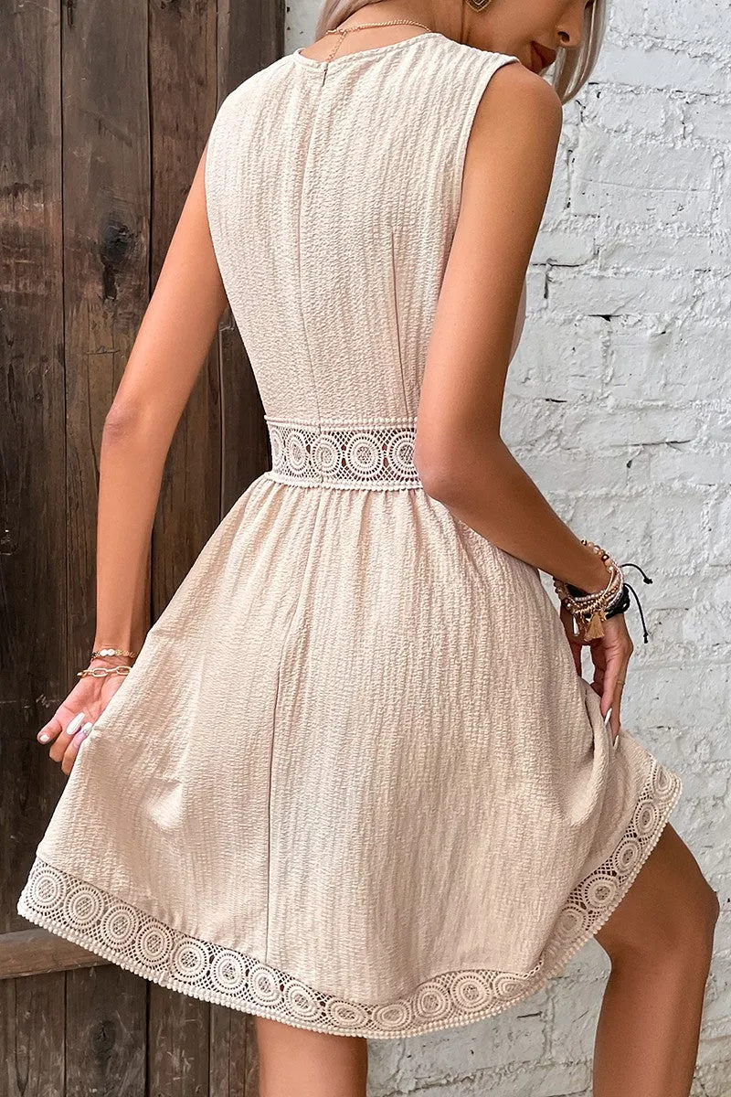 Eyelet Lace A Line Dress
