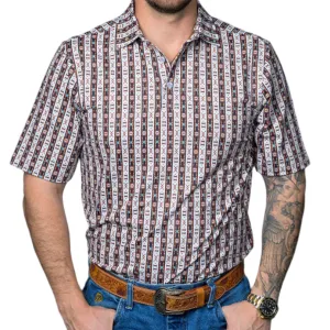 Ferrell "The Senior" Brown Print Men's Polo