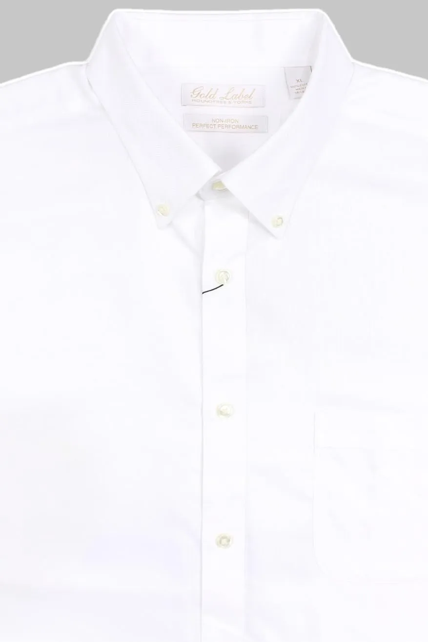 Gold Label Men's Short Sleeve Pocket Shirt Non-Iron Wrinkle-Resistant, Regular Sizes