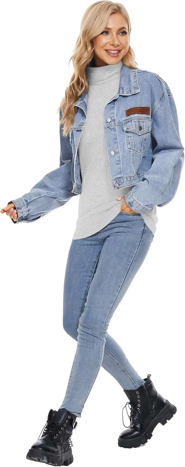 H HIAMIGOS Womens Turtleneck Long Sleeve Top Fleece Lined Sweatshirt Lightweight Ultra Soft Base Layer