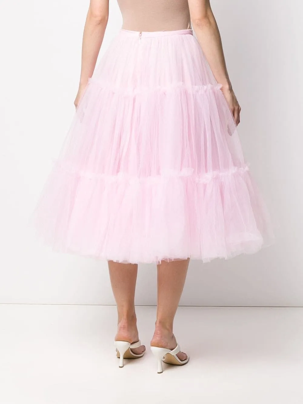 High-waisted Tulle A-line skirt
