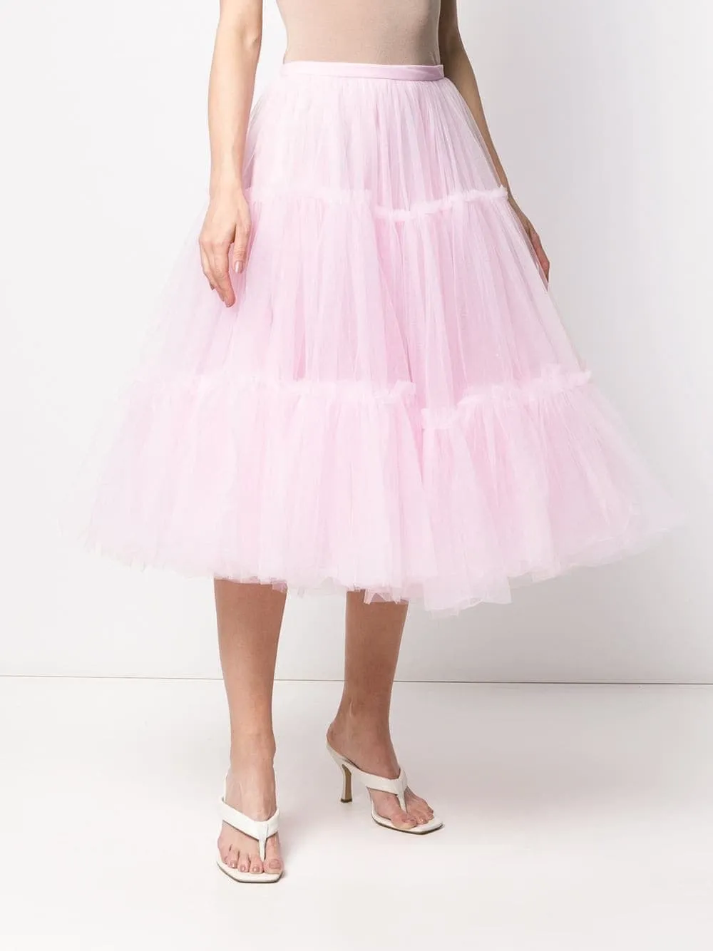 High-waisted Tulle A-line skirt