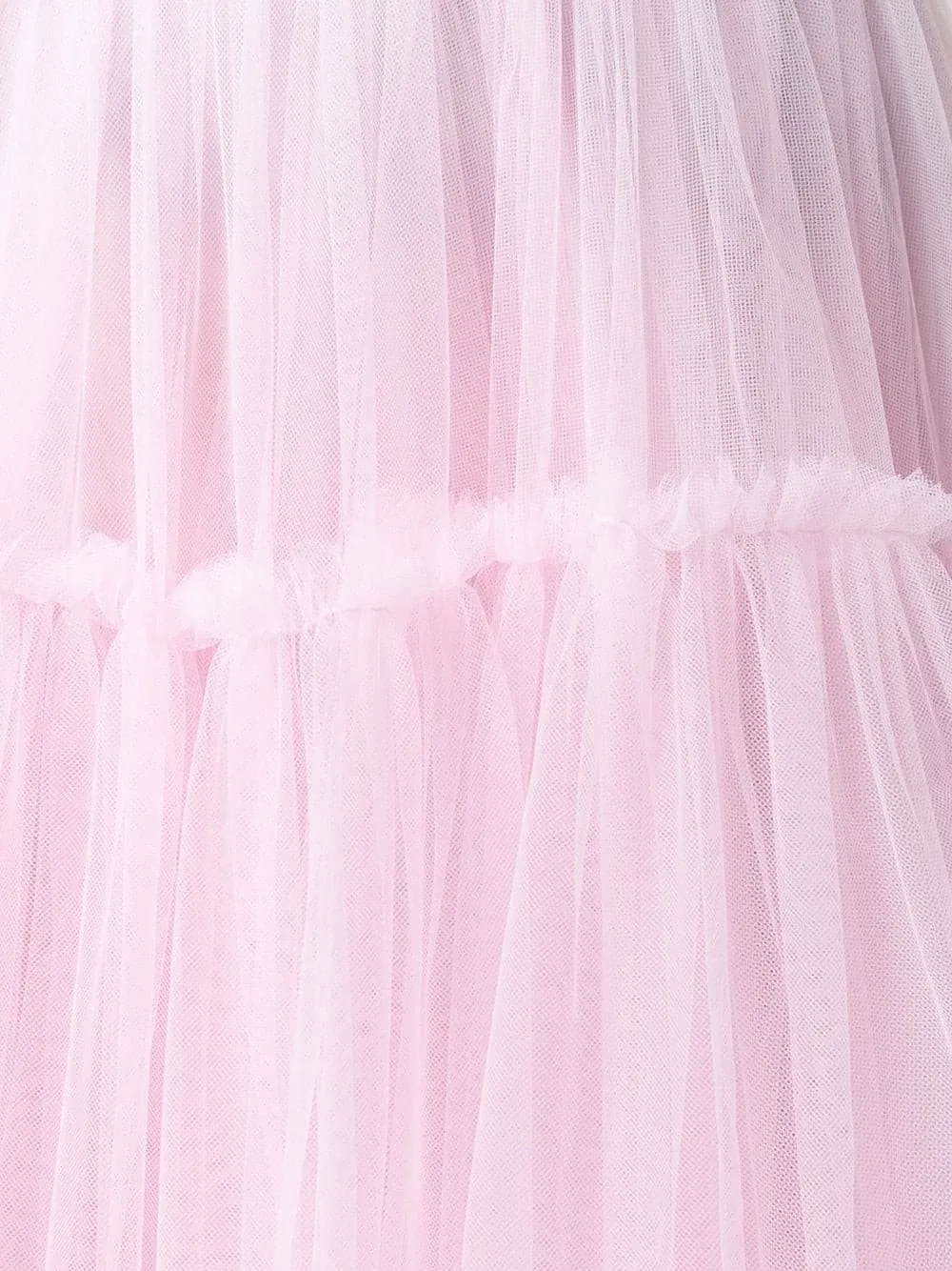 High-waisted Tulle A-line skirt