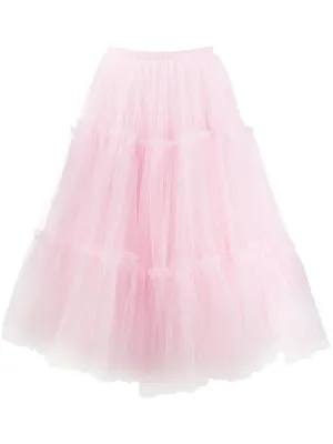 High-waisted Tulle A-line skirt