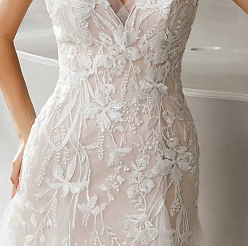 Inspired Lace Wedding Dress With Flattering Silhouette