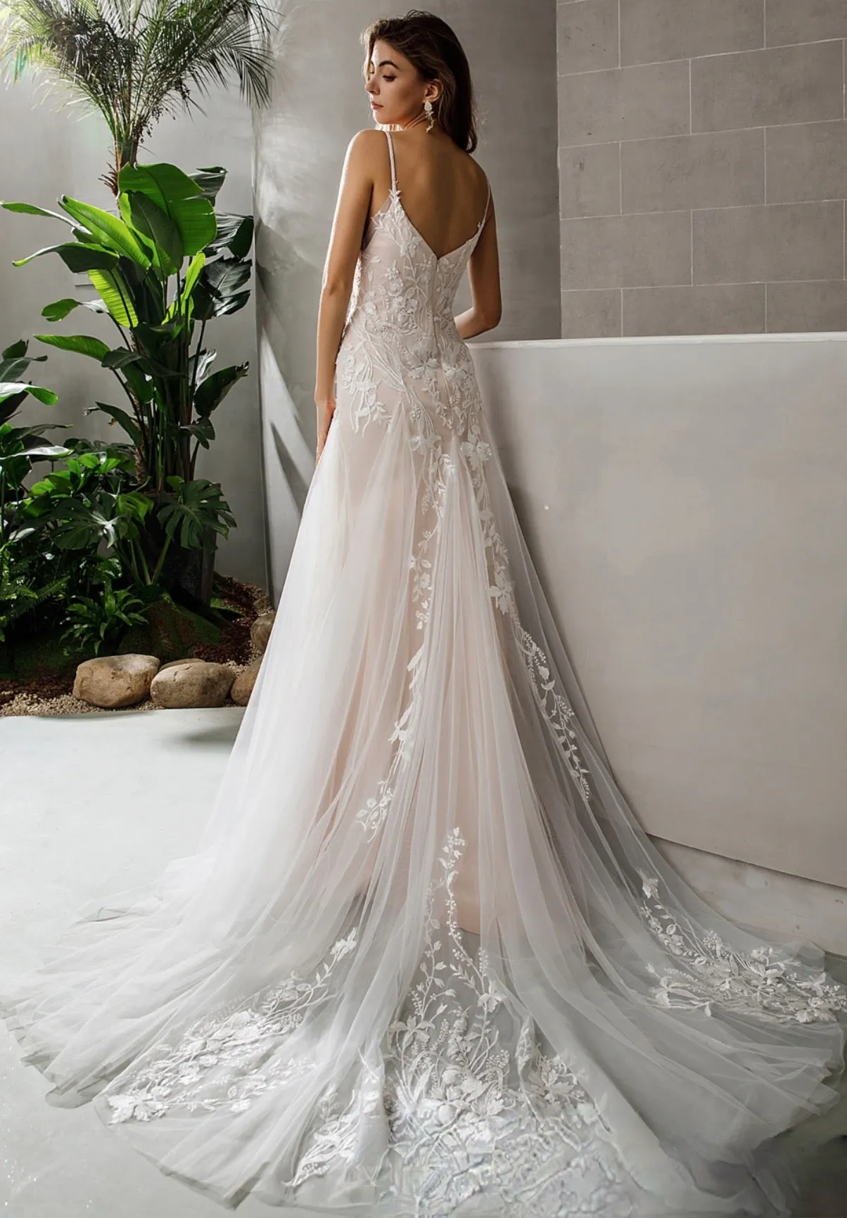 Inspired Lace Wedding Dress With Flattering Silhouette