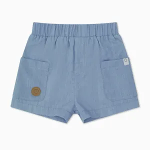 Organic Cotton Chambray Shorts