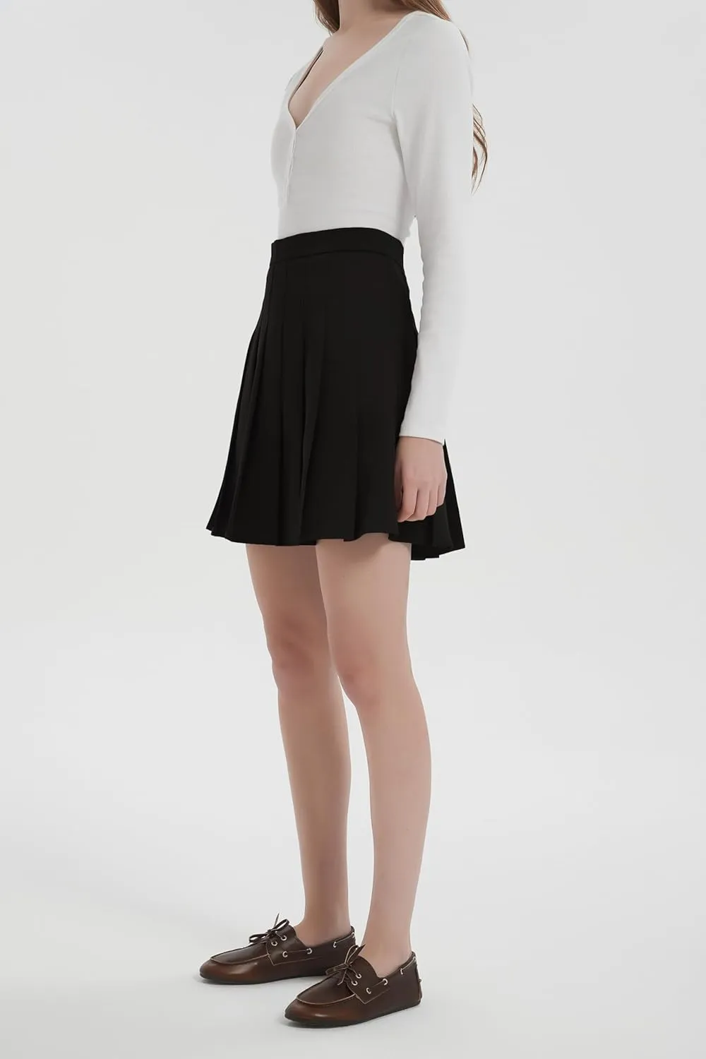 Orolay Women's High Waisted Tennis Skirts Athletic Running Golf A Line Pleated Skirt with Shorts