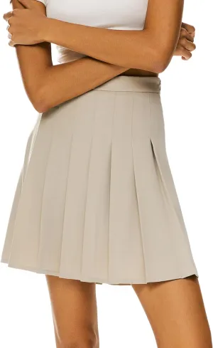 Orolay Women's High Waisted Tennis Skirts Athletic Running Golf A Line Pleated Skirt with Shorts