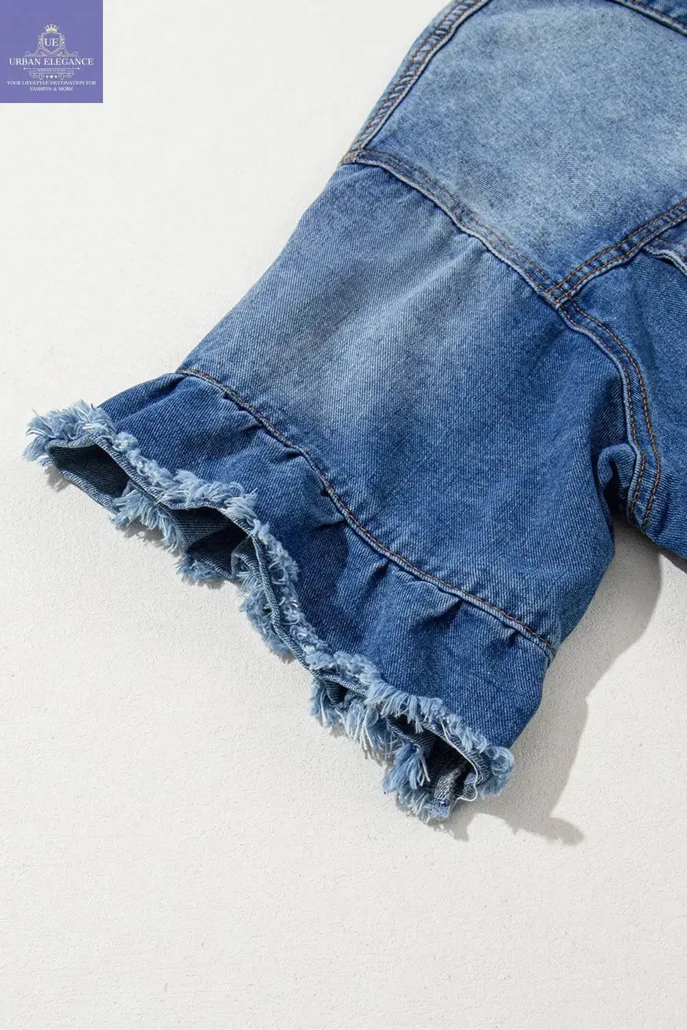 Peacock Blue Plus Size Denim Jacket
