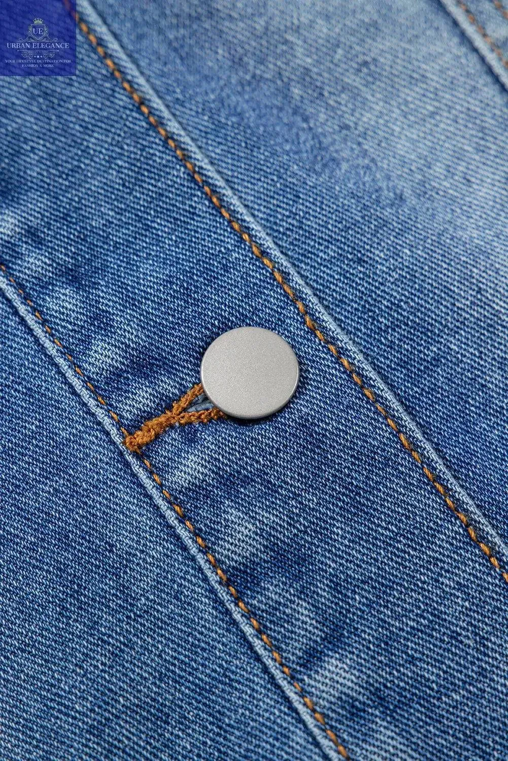 Peacock Blue Plus Size Denim Jacket