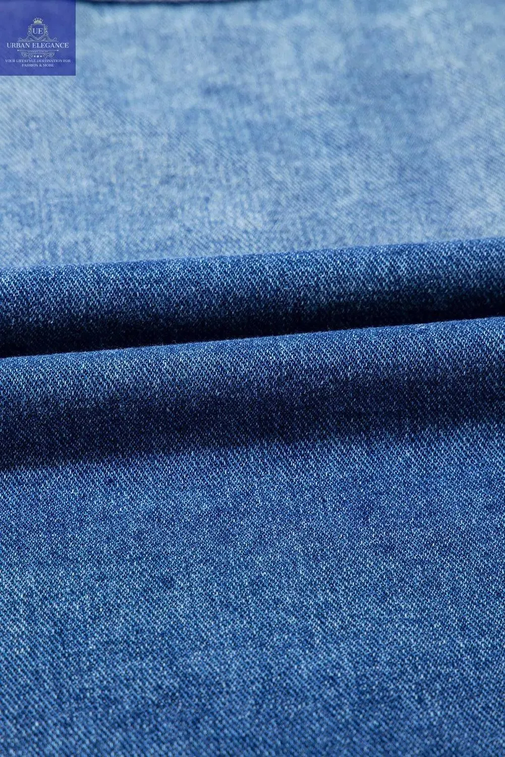 Peacock Blue Plus Size Denim Jacket