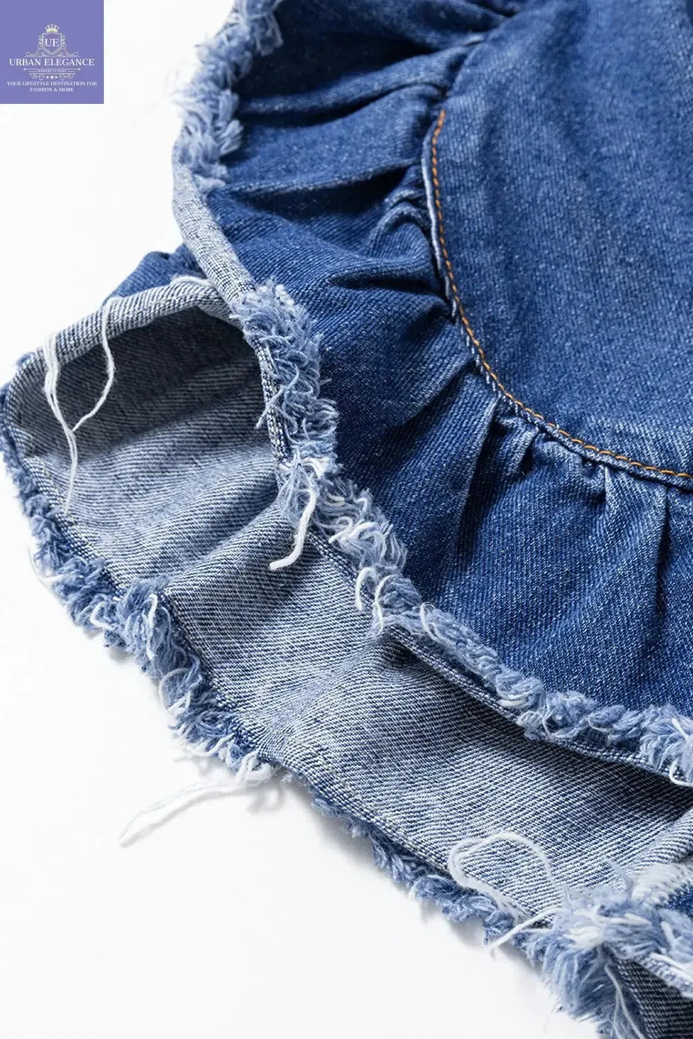 Peacock Blue Plus Size Denim Jacket