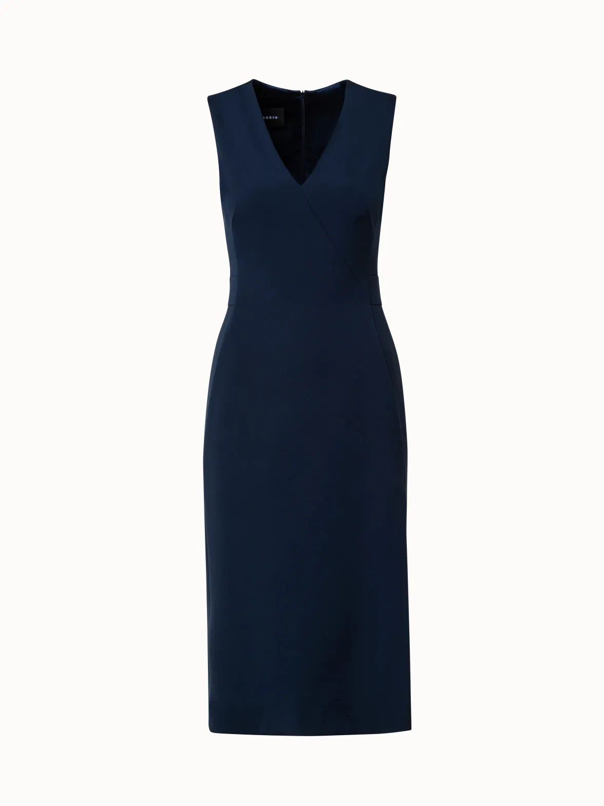 Silk Stretch Crpe Sheath Dress