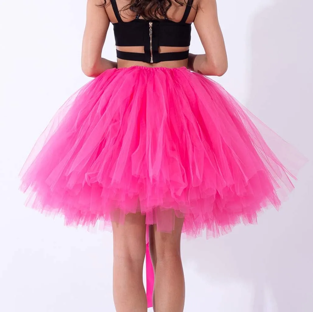 White Tulle Skirts for Women Midi Length Womens Pleated Short Skirt Adult Tutu Purple Tulle Skirt for Women Plus