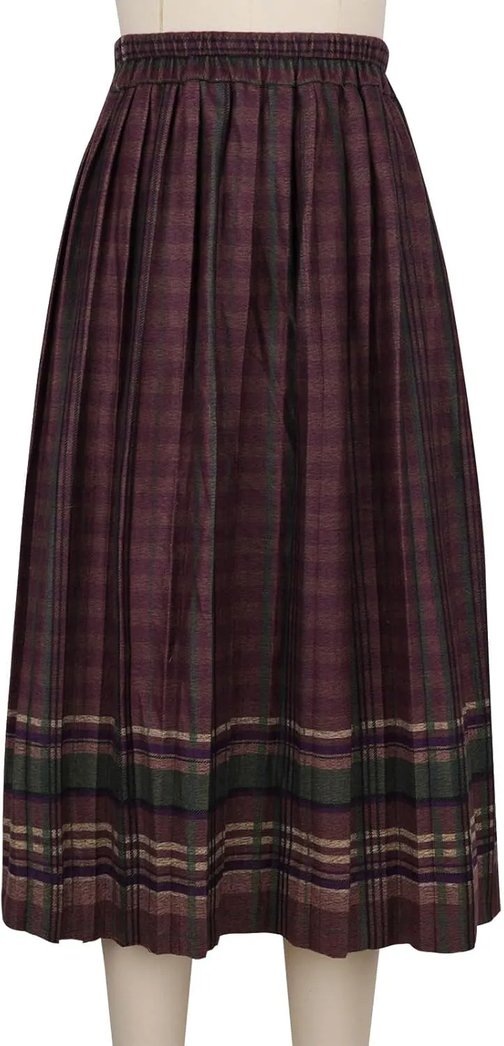 Women's High Waist Boho Floral Maxi Skirt Casual Vintage Plaid Gingham Cute Flowy Swing Pleated A Line Long Skirts