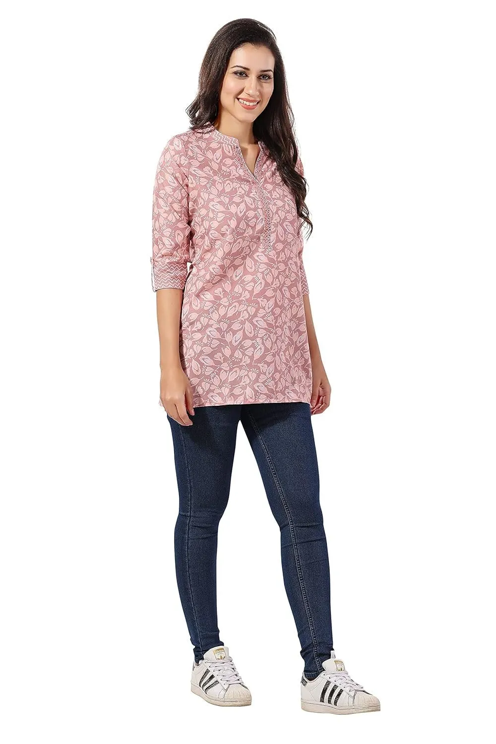 Women's Rayon Printed Short Kurti Kurta Tunic Top